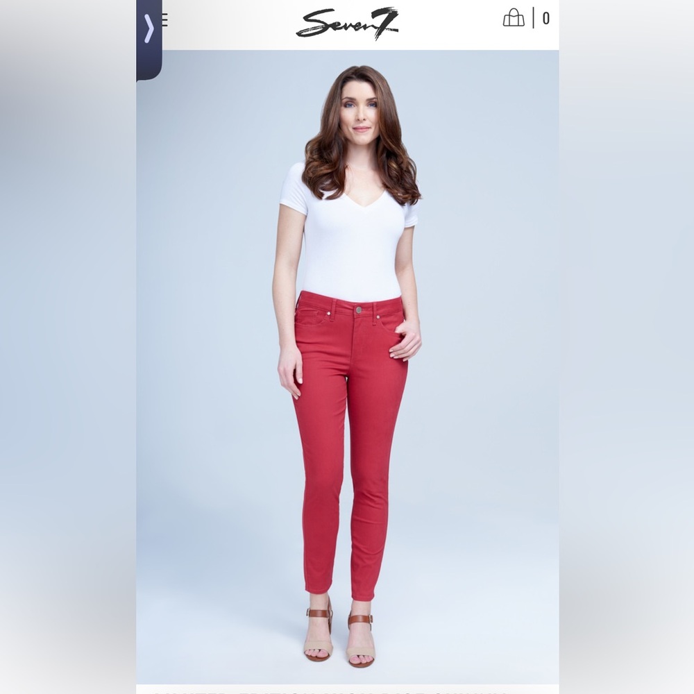 Sevens 7 Skinny Red Women's Jeans. Size 31